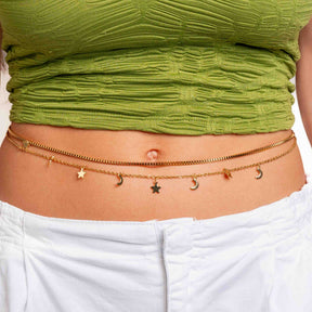 Amber waist chain in gold